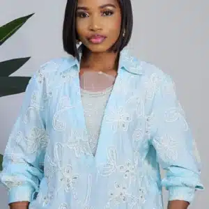 EMBROIDERY GLITTERS LAYERS CHEST SHIRT 90783 - Image 2