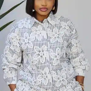 EMBROIDERY STRIPE SHIRT 2108 - Image 2