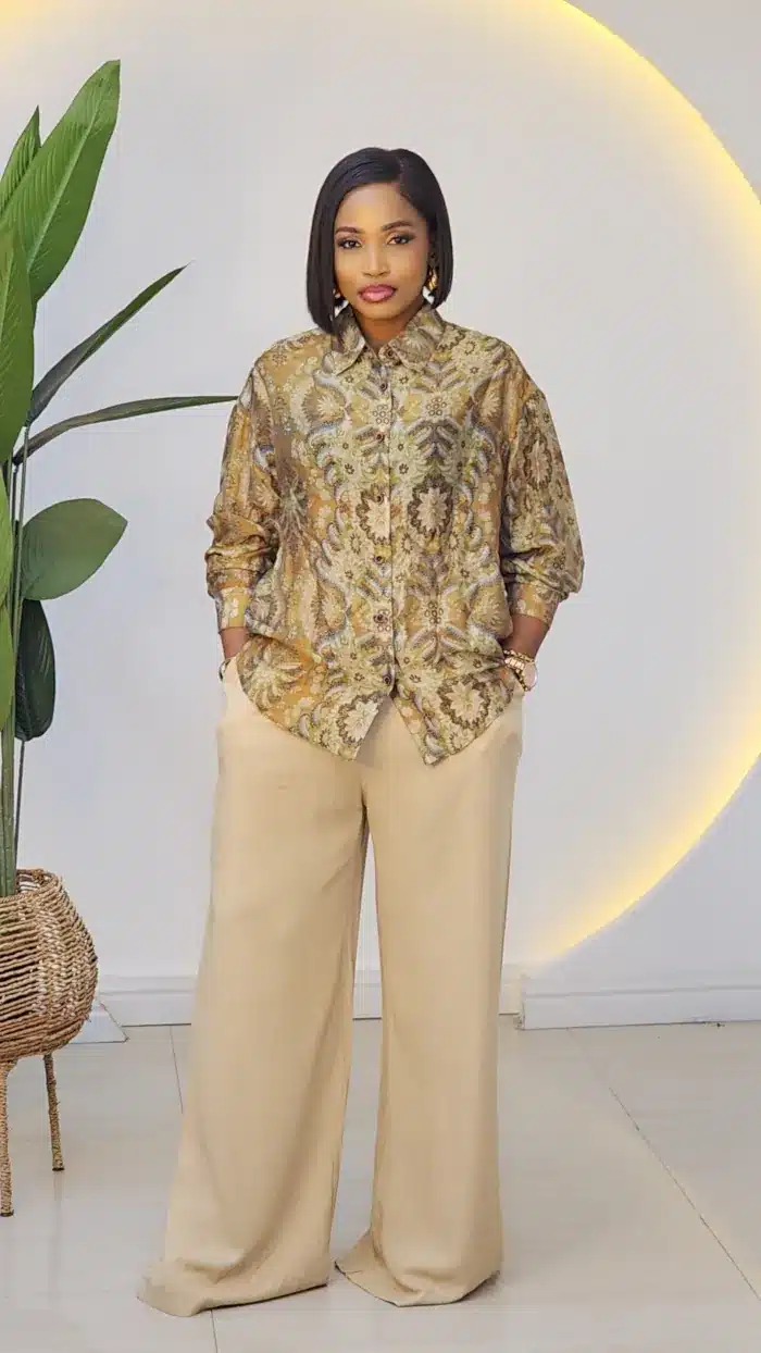 FLORAL LONG SLEEVE TISSUE SHIRT JF8863