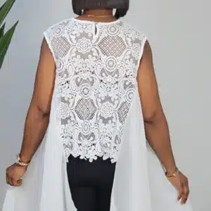 LACE DOUBLE SIDE HEM SLEEVELESS TOP 0601 - Image 6
