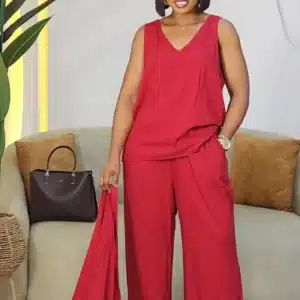 LINEN 3IN1 PANT & KIMONO SET 2708 - Image 6