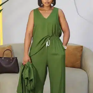 LINEN 3IN1 PANT & KIMONO SET 2708 - Image 5