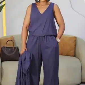 LINEN 3IN1 PANT & KIMONO SET 2708 - Image 7