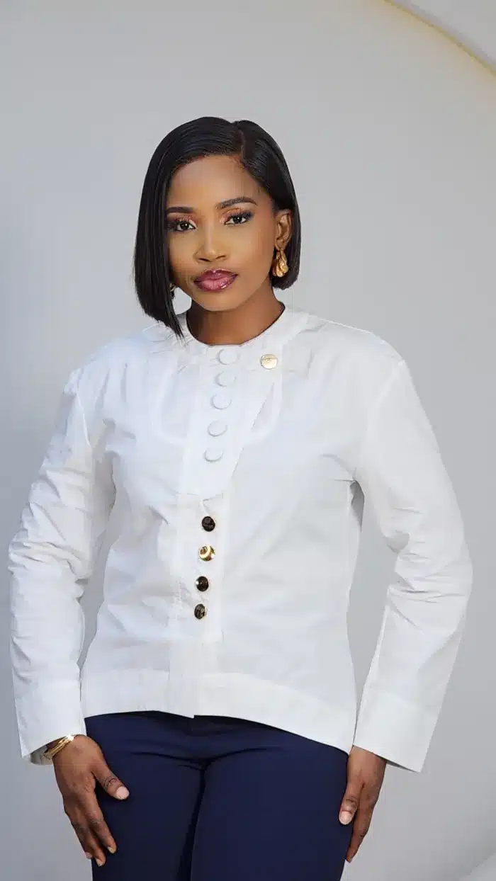NECK BUTTON DETAILED LONG SLEEVE SHIRT 98326
