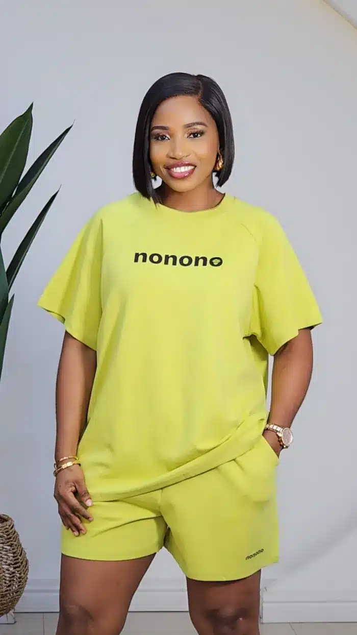 NONONO FRONT INSCRIBE TOP & SHORT SET 22162-1