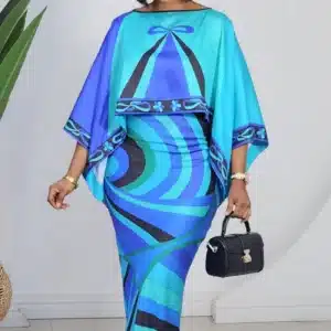 PATTERN SLEEVELESS DRESS & CAPE SET 8308 - Image 10