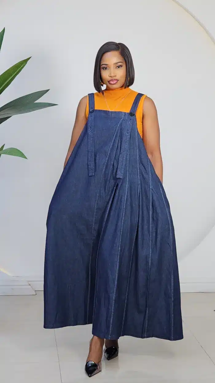 PINAFOR SIDE PLEAT DUNGAREE JUMPSUIT 81063