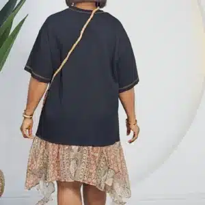 SCARF HEM JERSEY DRESS W PURSE 9099 - Image 5
