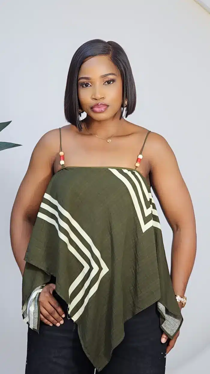 SPAG ASYMMETRIC STRIPE SWING TOP 99111