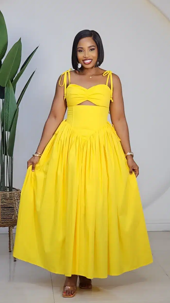 SPAG OPEN CHEST DOUBLE HEM DRESS 6666