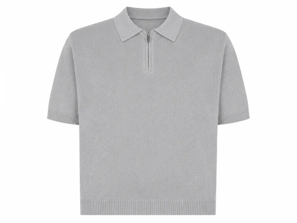 TISSUE CHEST ZIP COLLAR POLO M TSHIRT K2013