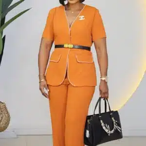 TRIM DETAILED JACKET & PANT SET 88613 - Image 6