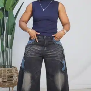 WAIST PATCH MOM JEANS 8916 - Image 4