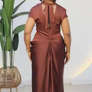 BACK KNOT SLIP MIDI DRESS 0409 1 POSH 'N' SASSY