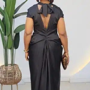 BACK KNOT SLIP MIDI DRESS 0409 - Image 8