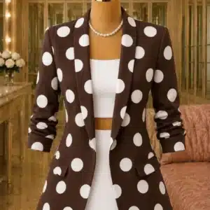 BOLD POLKA DOT BOYFRIEND BLAZER 0409