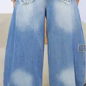 DOUBLE CROSS STUD DETAILED MOM JEAN 81175 - Image 2