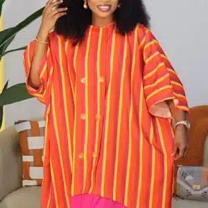 2-TONE STRIPE MIDI ABAYA DRESS 1510 - Image 3