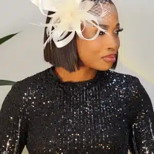 MULTI BOW NET FEATHER DETAILED FASCINATOR 1310 - Image 3
