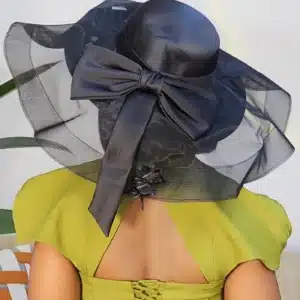 NET RUFFLE BOW DETAILED HAT 1310 - Image 4