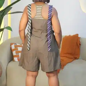 TIE SLEEVE BUCKLE DUNGAREE SHORT 8008 - Image 3