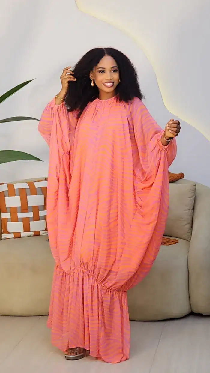 ZEBRA PRINT HEM PONCHO MAXI DRESS 0910