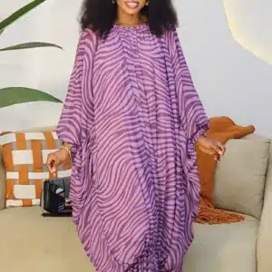 ZEBRA PRINT HEM PONCHO MAXI DRESS 0910 - Image 3