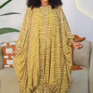 ZEBRA PRINT HEM PONCHO MAXI DRESS 0910 - Image 2