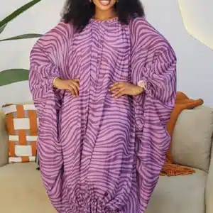 ZEBRA PRINT HEM PONCHO MAXI DRESS 0910 - Image 6